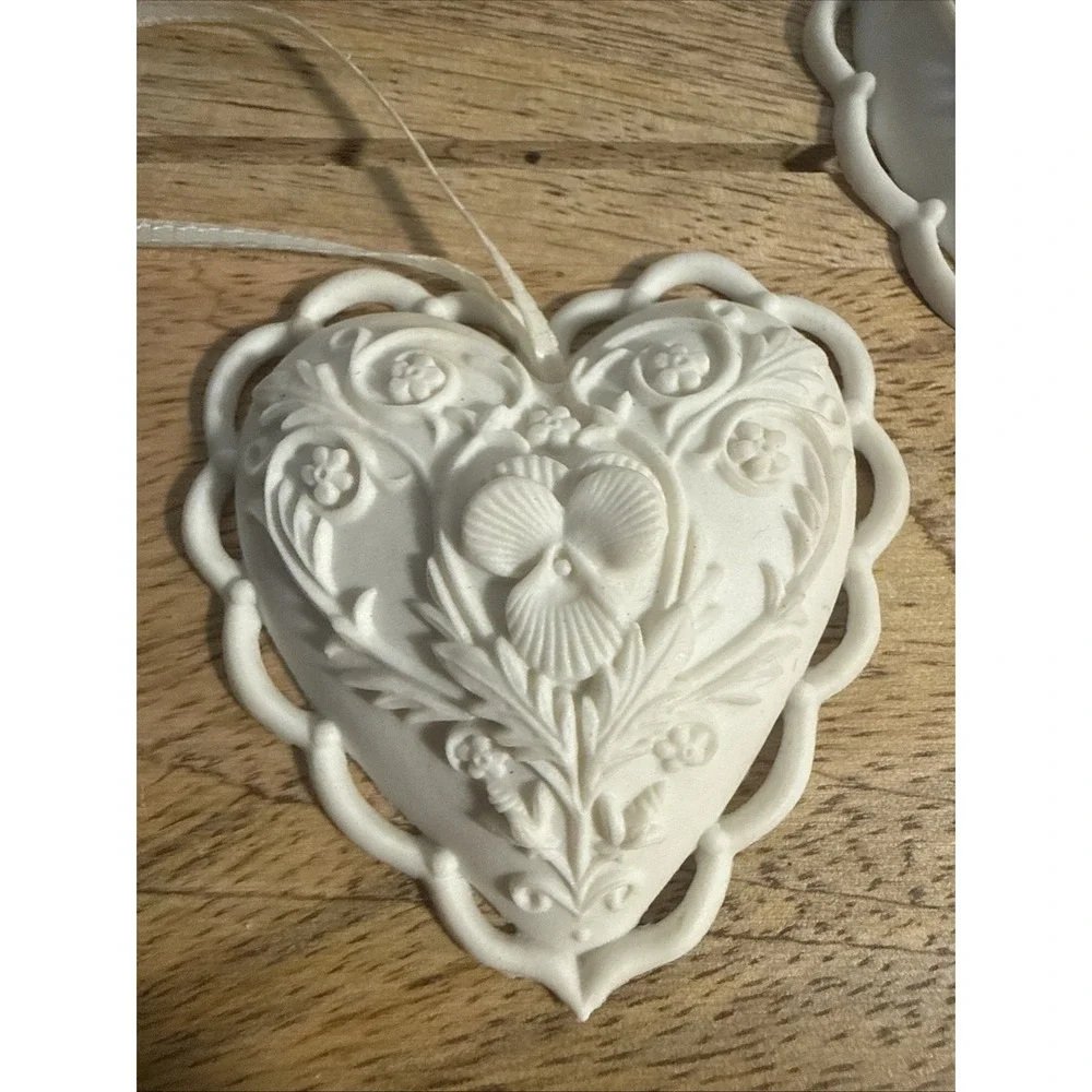 Margaret Furlong From the Heart Ornaments 1997 Bisque Porcelain